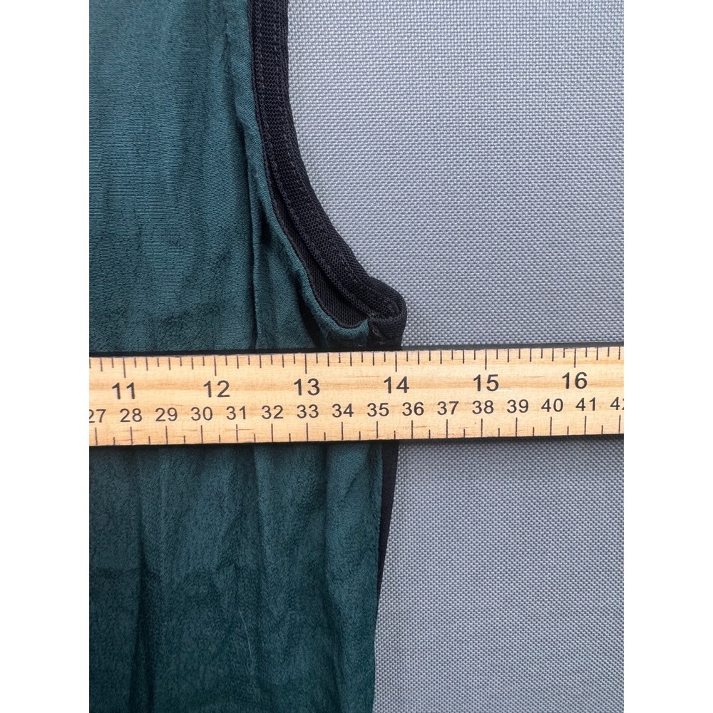 Forever 21 Womens Colorblock Sleeveless Midi Dress Green Black Mesh Top Small - Picture 5 of 8